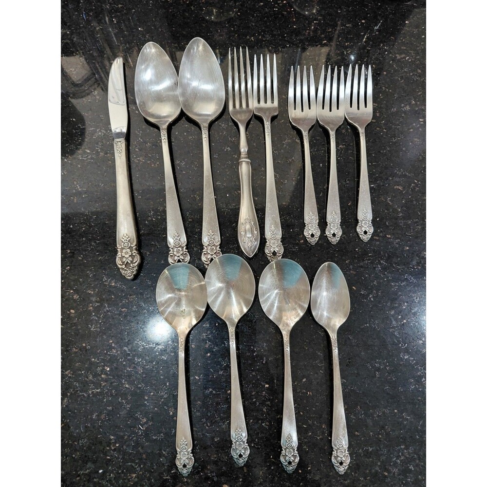 Set Of 12 Pieces Prestige plated place setting [Fork spoons ] Used